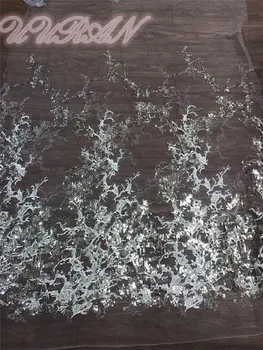 

Hot Selling White Tulle Net French Embroidery French Bridal Wedding Dress Lace fabric DIY sewing fabric lace