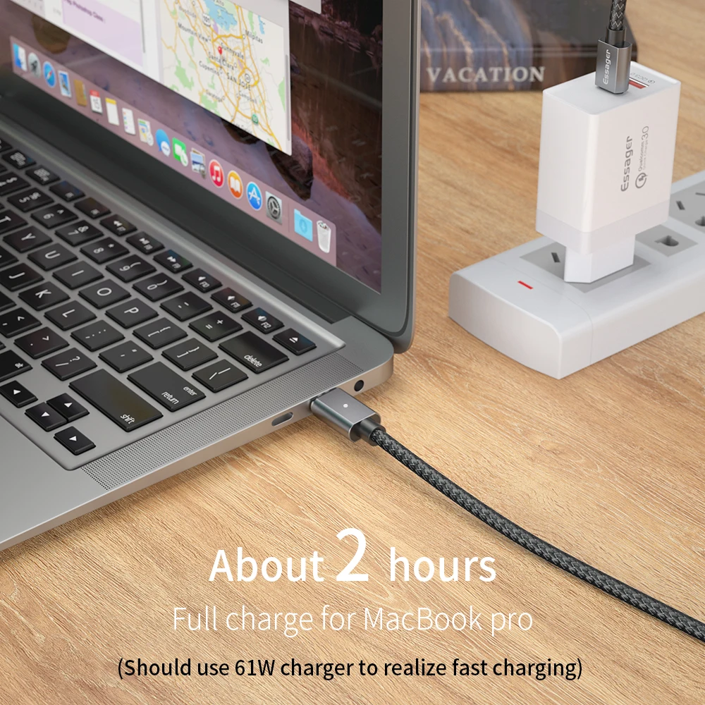 Essager usb type C к USB C кабель для MacBook Pro 100 Вт PD QC Быстрая зарядка 4,0 3,0 Для huawei P30 Redmi K20 Pro Кабель usbc type-C