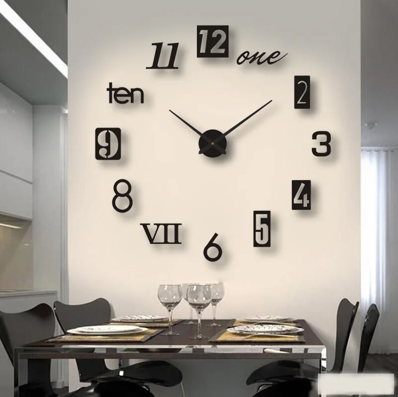 Большие размеры DIY настенные часы креативные европейские гостиная стильные