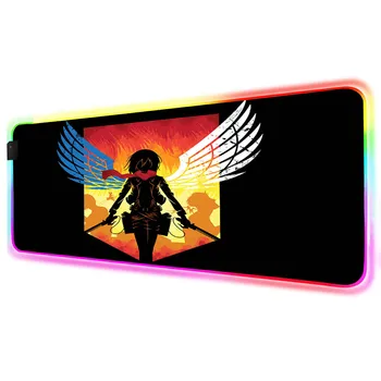 

ZSUXTC Cool Comics Double Knife Boy RGB Mouse Pad Game Accessories Large LED with Backlight XXL Keyboard Desk Mat Gaming Desk
