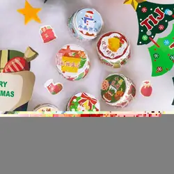 Rouleau de papier Washi, ruban adhésif découpé, dessin animé de noël, pièces, Types de comptes, autocollants 150 8, matériel de décoration manuel N8t8, 1 rouleau 
