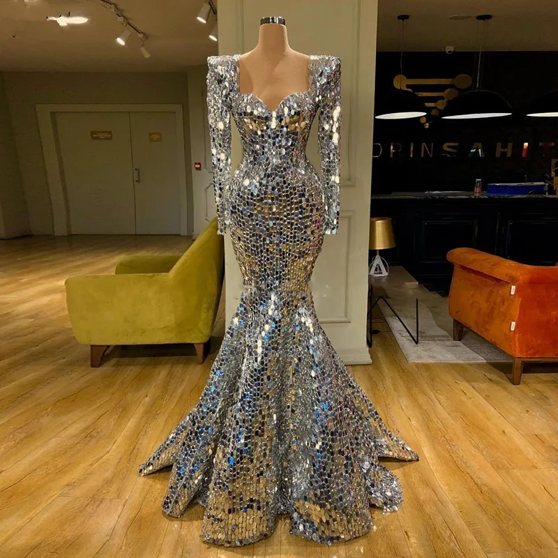 Sparkly-Sequin-Silver-Mermaid-Prom-Dresses-Long-Sleeve-Arabic-Evening-Dress-Dubai-Long-Elegant-Women-Formal