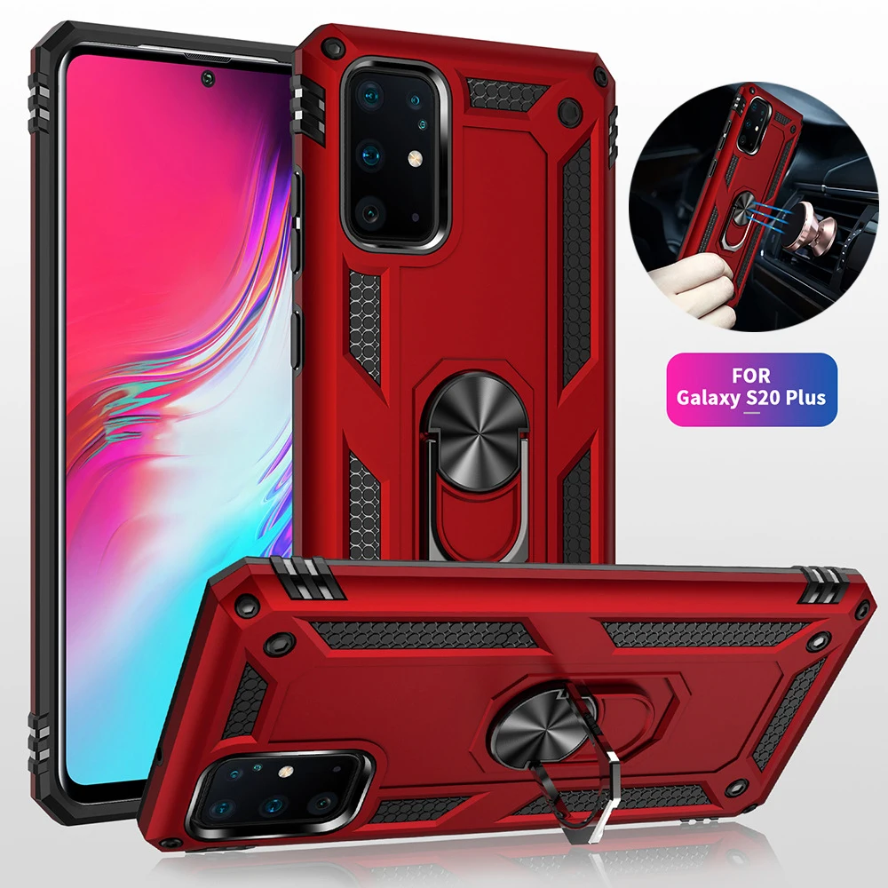 

S20 Ultra Plus S20 FE S20FE S21 S 21 Plus Ultra Case Shockproof Armor Ring Stand Cover For Samsung Galaxy S20 Ultra Plus S20 FE