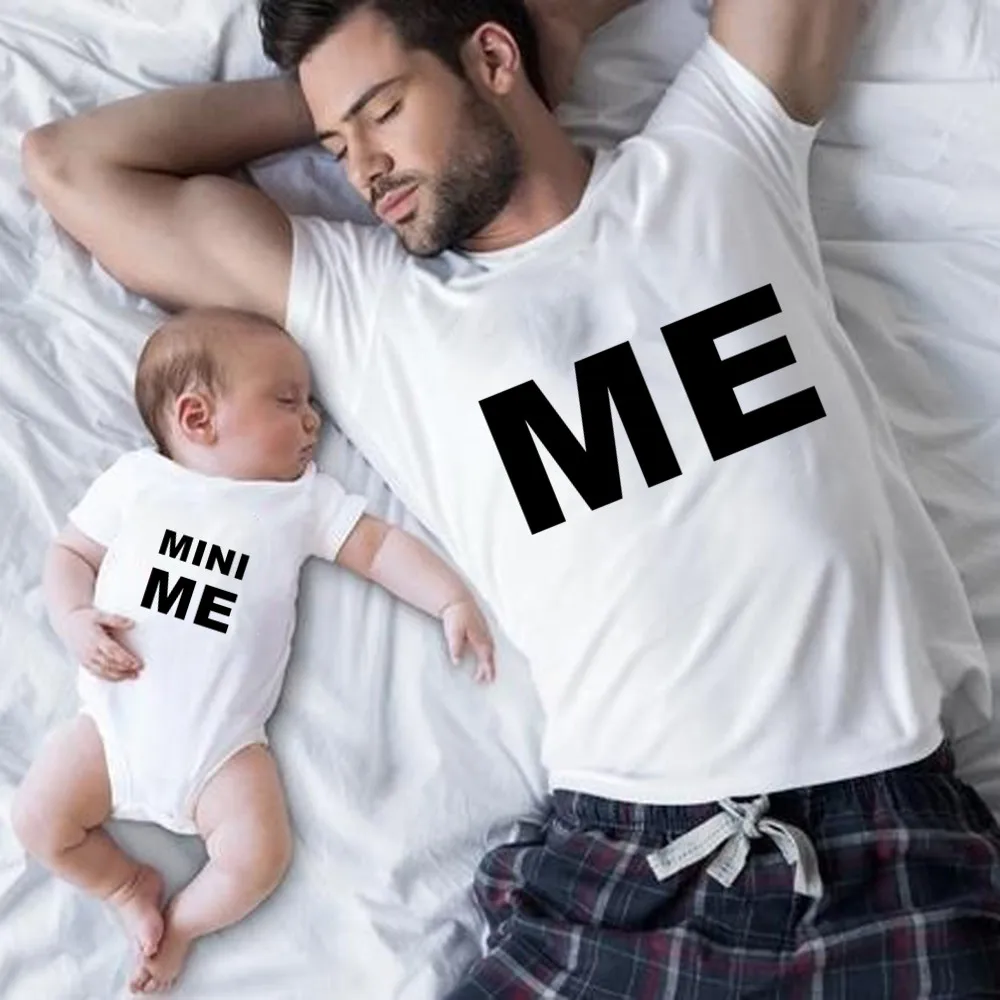 Семейные комплекты, футболка с надписью «ME and MINI ME», одежда для папы и меня, летняя семейная одежда для папы, сына, папы, маленьких мальчиков и девочек