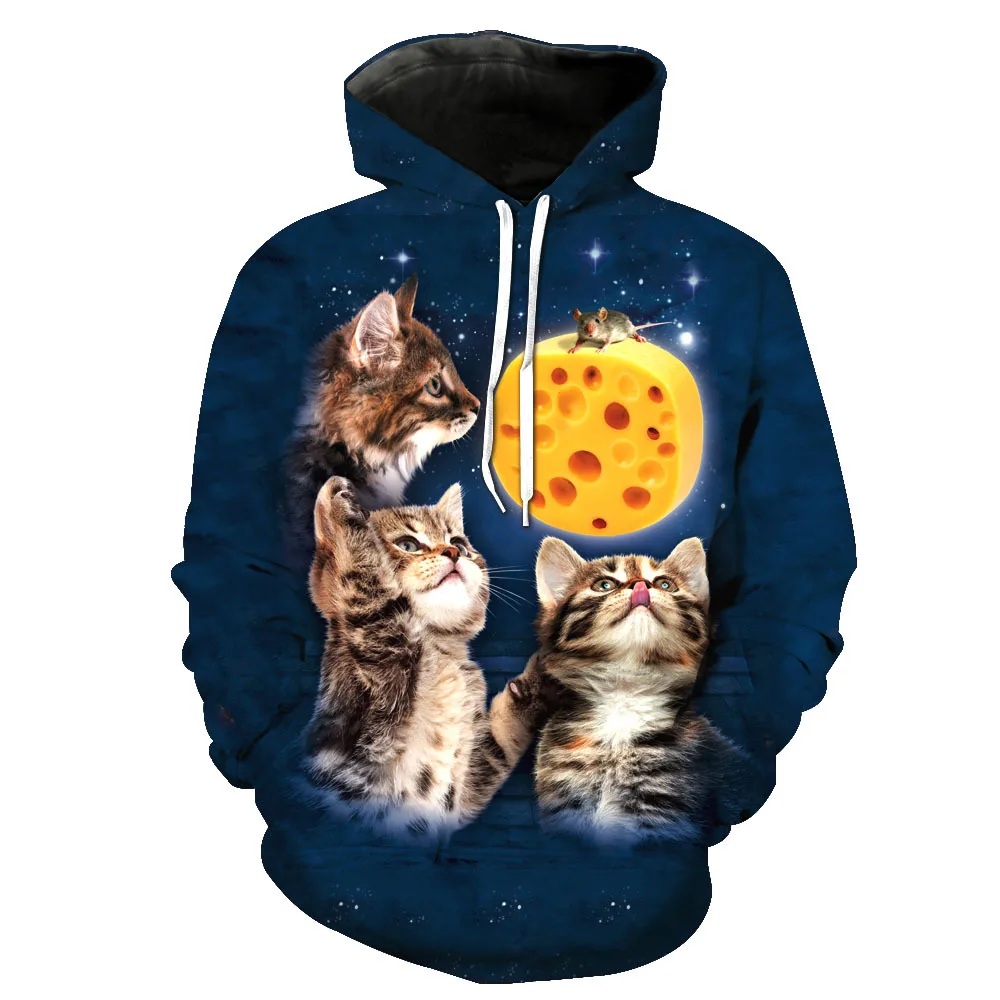 Meows пуловер с капюшоном и карманом, Мужская модная кепка и мужская одежда, мужские толстовки, блуза с принтом, толстовки