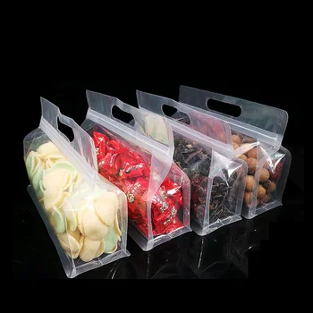 

PET Stand Up Zipper lock HD transparent Big Capacity Packaging Bag store Food rice Snacks Baking sugar Dry goods cake cookies