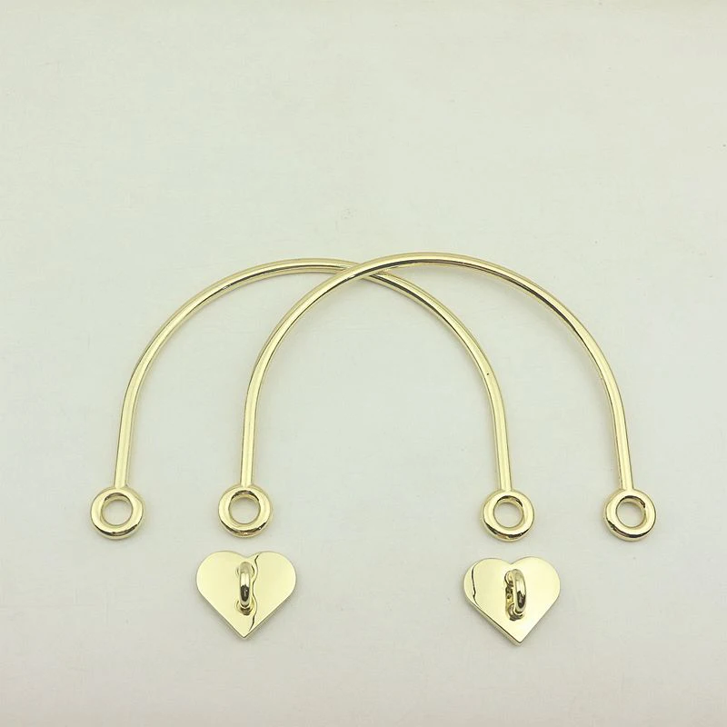 2pcs Metal Bag Handle Buckles For Women Handbag Lock Decoration Shoulder Bags Kiss Clasp Handles Clutch DIY Craft