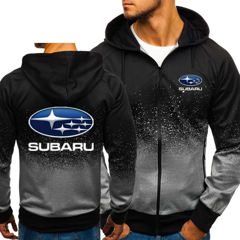 Subaru Logo Coat Fleece Hoodies Slim Jackets Fashion Sweatshirt Cardigan Subaru Logo Streetwear Clothing Coat Outerwear