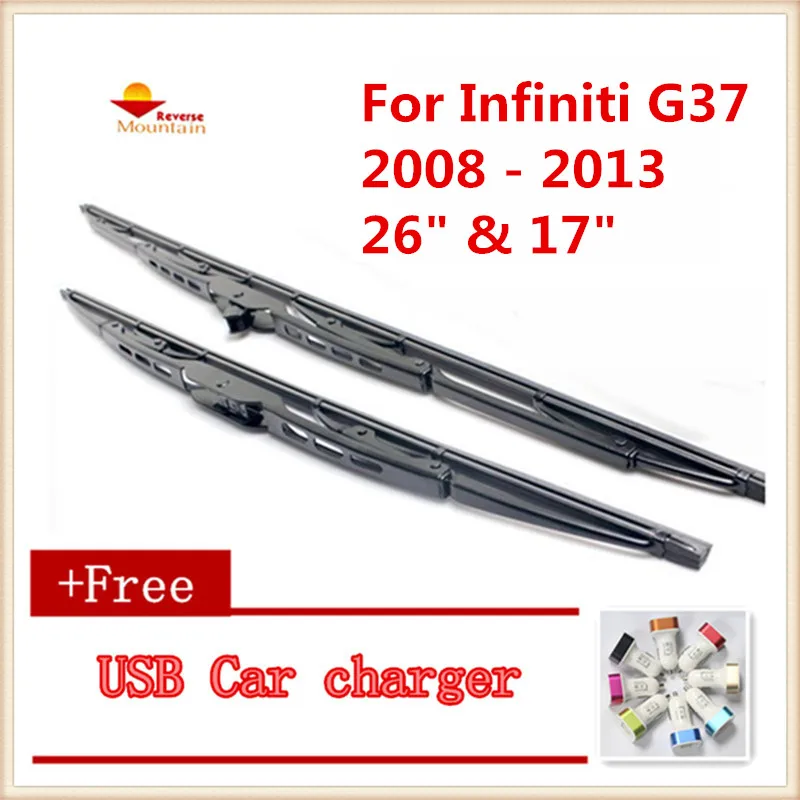 Стеклоочиститель автомобиля u-типа универсальный для Infiniti G37(2008-2013), размер: 2"+ 17"