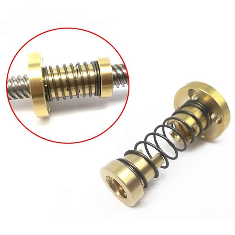 T8 Anti Backlash Spring Loaded Nut 3D Printer Parts For 2mm / 4mm / 8mm Acme Threaded Rod Screws DIY For 3D Printer
