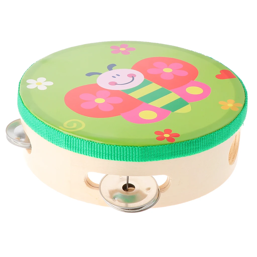 Small Tambourine Drum Toy Educational Musical Instrument For Children
