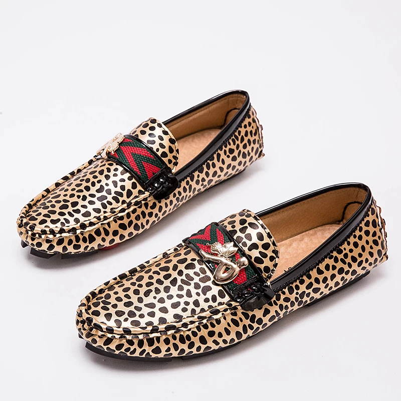 leopard driving shoes