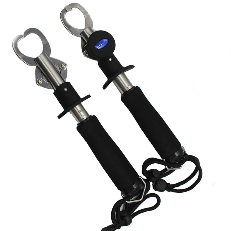 

Stainless Steel T-shaped Handle Fish Grips Fishing Control Device Sub Clamp Fish Control Clamp with Scale and Ruler Fishing Tool
