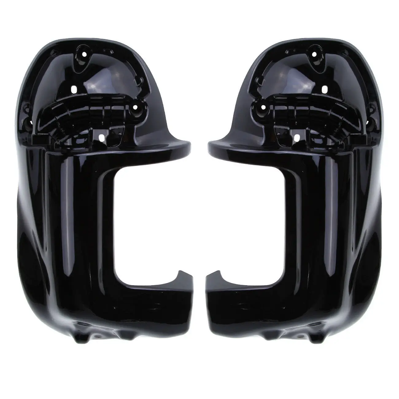 

Samger Black Lower Leg Warmer Vented Fairing Glove Box For Harley Touring Road King Street Electra Glide Ultra FLTR 2014-2018