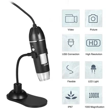Прочный цифровой зум микроскоп 1000X Компьютеры Фото мониторинг в реальном времени видео ручной эндоскоп ABS 8LED мобильные телефоны