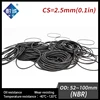 5PCS/lot Rubber Black NBR CS2.5mm OD52/55/60/62/65/70/75/80/85/90/95/100mm O Ring Gasket Oil resistant waterproof ► Photo 2/6