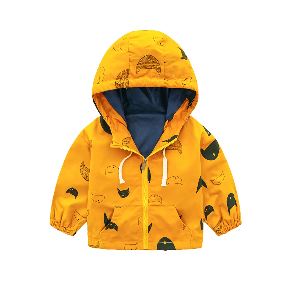 

Winter Fleece Jackets For Boy Trench Children's Clothing 2-10Y Hooded Warm Outerwear Windbreaker Baby Kids Coats