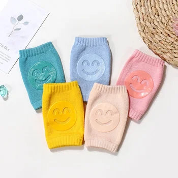 

2020 Summer Baby Socks Elbow Toddler Crawl Kneepads Baby Child Knee Kneepads Smile Cute Kneepads