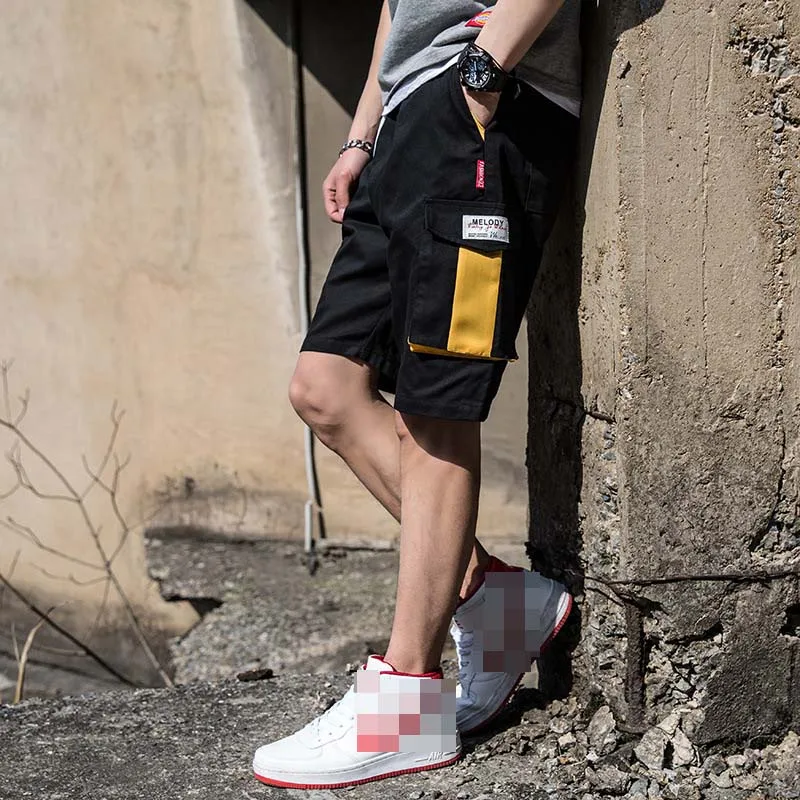 Men Casual Knee Length Cargo Jogger Brand Drawstring Multiple Pockets Straight Cargo Jogger Shorts Japaness Style Fashion Men Casual Knee Length Cargo Jogger Brand Drawstring Multiple Pockets Straight Cargo Jogger Shorts Japaness Style Fashion