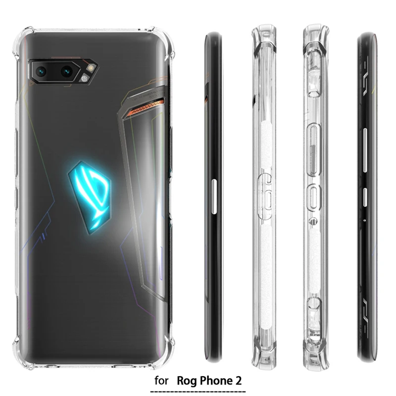 Противоударный мягкий ТПУ чехол для Asus ROG Phone 2 Чехол для Asus ROG Phone II ZS660KL задняя крышка чехол