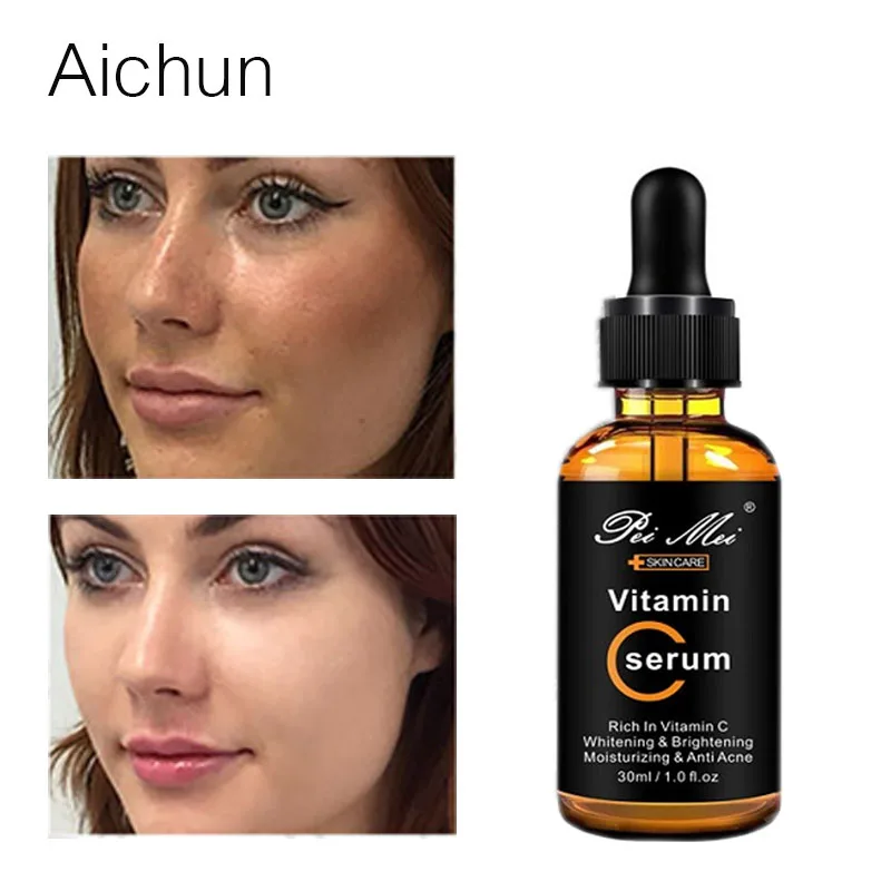 Aichun Vitamin C Serum Whitening Fade Spots Remove Freckle Brighten Liquid Moisturizer Firming Repairing Acne Anti-Aging Essence Aichun Vitamin C Serum Whitening Fade Spots Remove Freckle Brighten Liquid Moisturizer Firming Repairing Acne Anti-Aging Essence