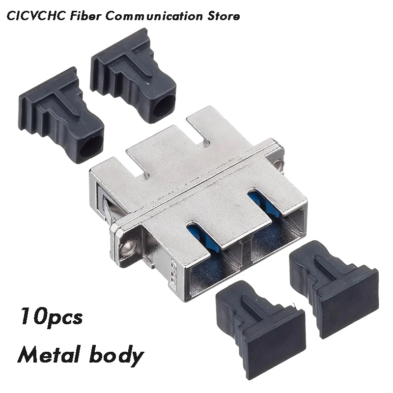 10pcs SC Duplex Adapter with metal body