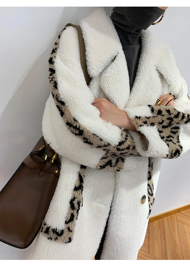 Женское зимнее пальто с натуральным мехом, шерстяное пальто с воротником, широкая версия, Толстая теплая Свободная верхняя одежда, уличная одежда, уютные пальто