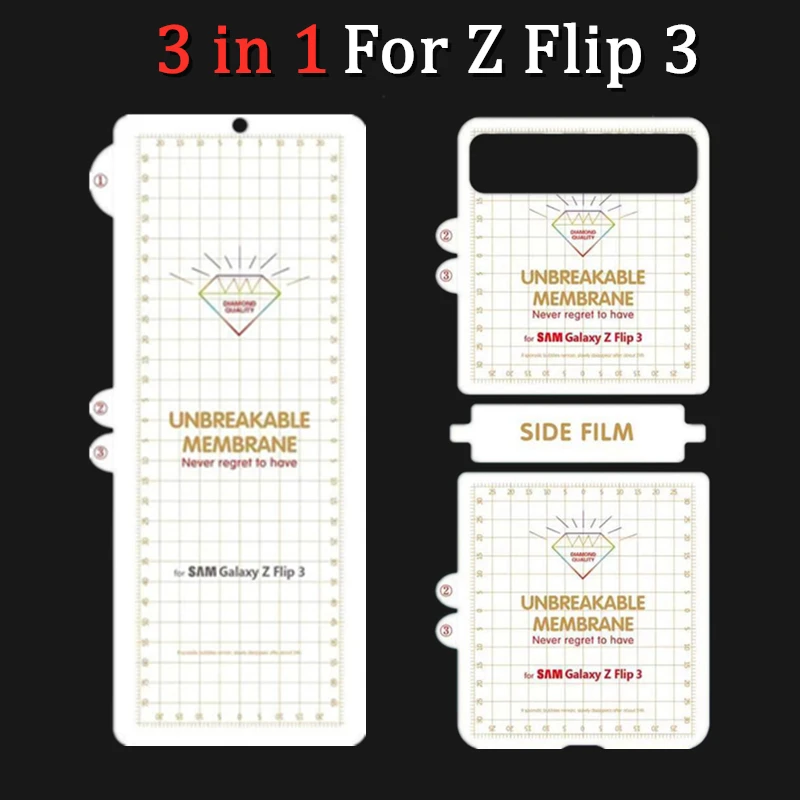 Купить Мягкая защитная пленка для Galaxy Z Flip 3 5G передняя задняя боковая матовая в 1 полная | Стёкла и плёнки для телефонов (1005003171882240)