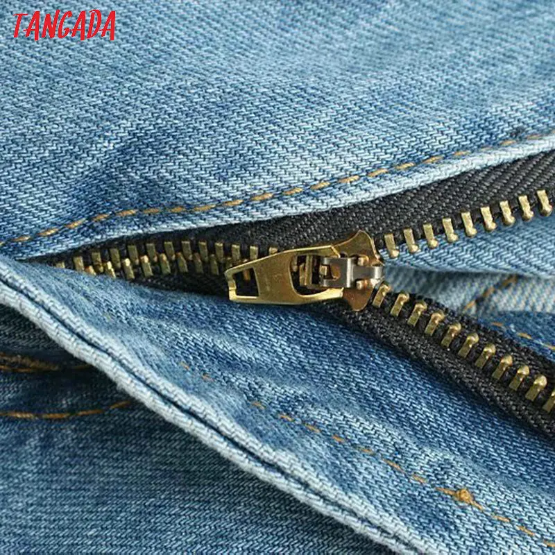 fashion women harm jeans boyfriend style denim pants long trousers pockets zipper loose streetwear female pantalon pants 4M33