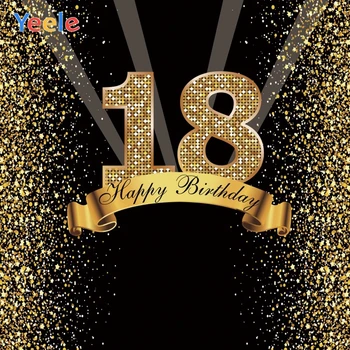 

Yeele Adult Birthday Party Photocall Glitters Light Photography Backdrops Personalized Photographic Backgrounds For Photo Studio