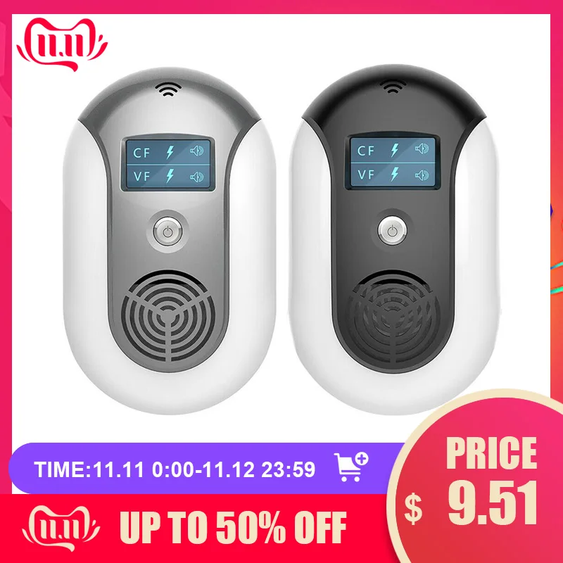 

Ultrasonic Pest Repeller Home Anti Mosquito Repellent Killer Rodent Electronic Pest Control Bug Reject Mole Mice EU US Plug