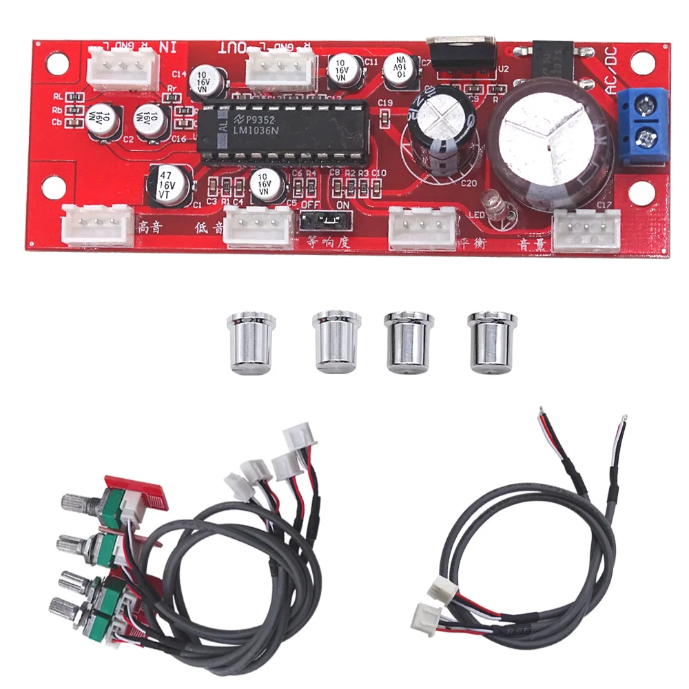 LM1036 Tone Board Fever Grade Dual-Channel Treble And Bass Adjustment Potentiometer Separation Effect Super NE5532 | Электроника