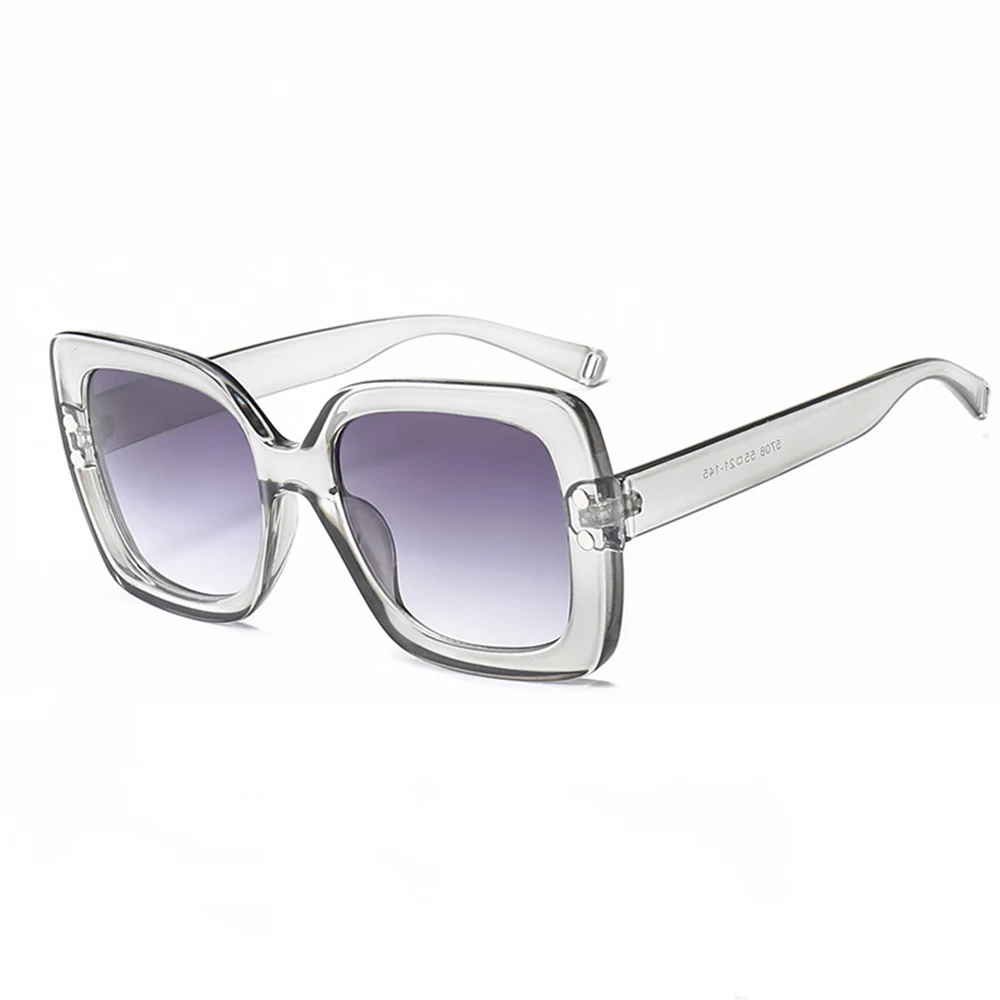 

UV400 Glasses for Lady Oversized Sunglasses Women Luxury Transparent Gradient Sun Glasses Big Frame Vintage Eyewear