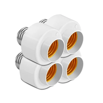 

BEAU-4 Pack Tuya Smart Life Wifi Smart Light Bulb Socket Adapter E27 Switch Lamp Base Holder for Amazon Alexa Google Home