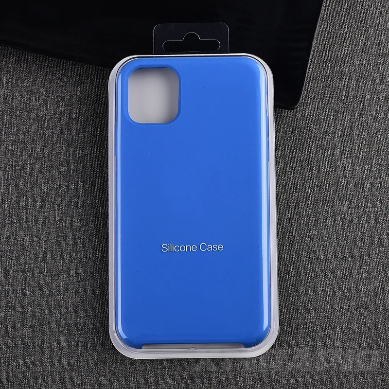 Жидкий силиконовый чехол для телефона для Apple iphone 11 Pro X XS Чехлы для MAX Xr для iphone 11 7 6 8 Plus Xr X с логотипом задняя крышка - Цвет: Royal Blue