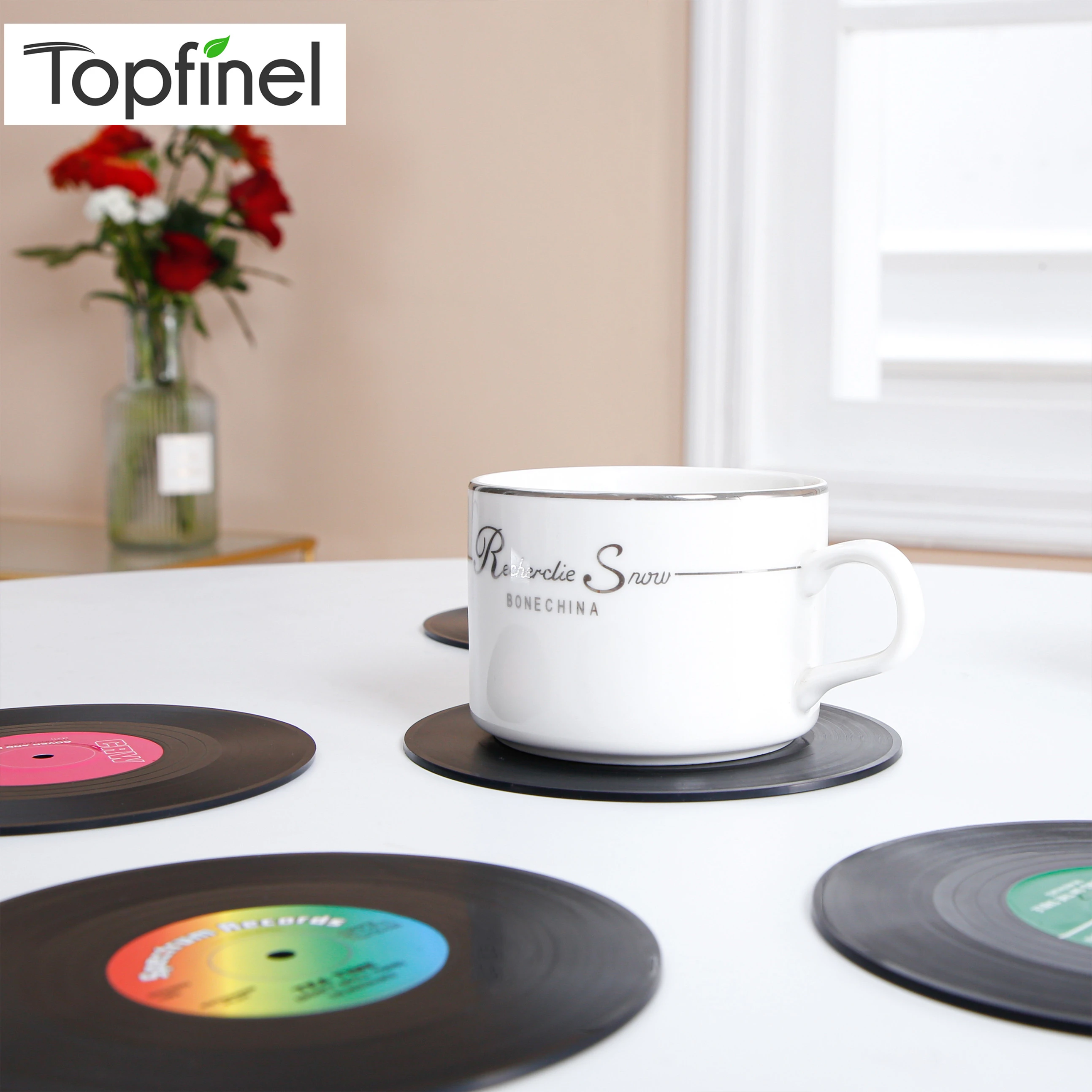Topfinel Cup Coaster For Dining Table Runner Plastic Insulation Black Six Pack Easy To Clean Coffee Cup Mat Mats Pads Aliexpress