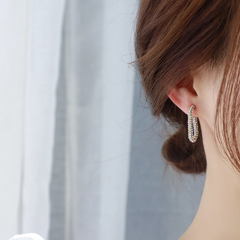 Hot Design Exquisite Super Shine Inlaid CZ Earring for Women Cubic Zirconia Temperament Stud Earrings Accessories Pendant Gift - Image 2