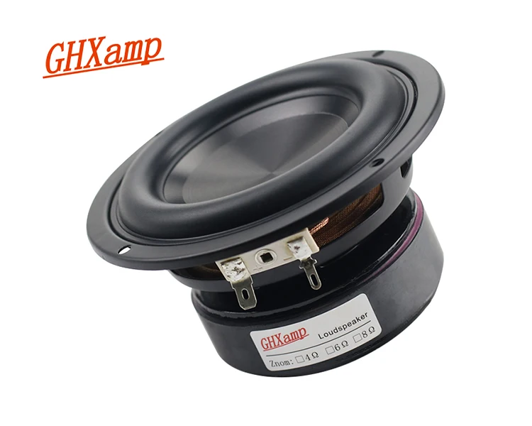 GHXAMP 4 дюймовый динамик вуфера Hifi сабвуфер оксид алюминия диск бас-гудок труба заразительная мощная 40 Вт 67 Гц-3500 Гц