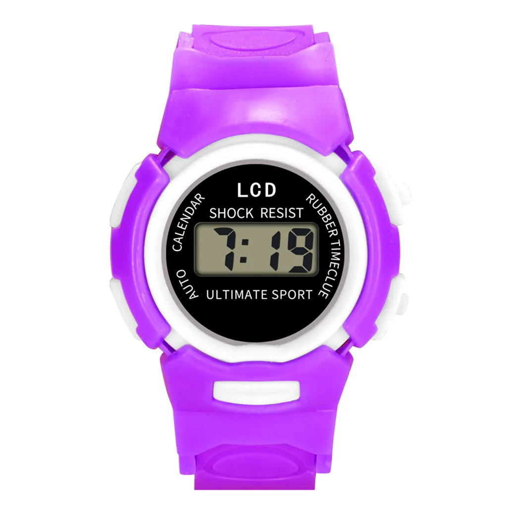 Детские часы для мальчиков и девочек, цифровые модные противоударные водонепроницаемые наручные часы с ЖК-дисплеем, подарок, Kinder Horloge Reloj 40 - Цвет: as photo