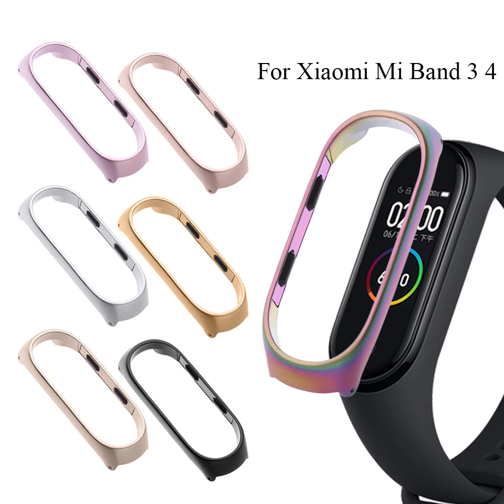 

New Luxury Full Shell Protective Cover Frame Watch Accessories Metal Shockproof Strong Case Fashion Shell For Xiaomi Mi Band 3 4