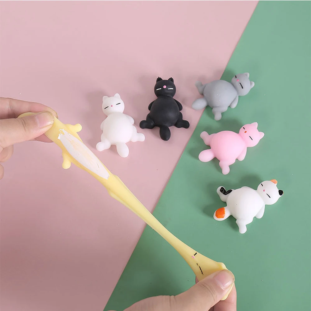 Мини-игрушка-сжималка 3 шт., милая сжимаемая кошка, милая кукла-антистресс,  мяч-антистресс, исцеление животных, ручной успокаивающий телефон |  AliExpress