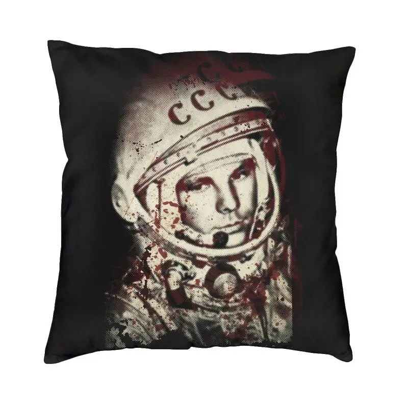 

Yuri Gagarin Cushion Covers Polyester USSR Soviet Union Cosmonaut Throw Pillow Case Sofa Car Square Pillowcase Home Decorative