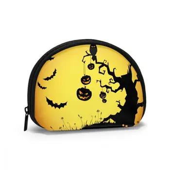

Make Up Bag Travel Women Halloween Night Moon And Tree Zipper Fashion Women Travel Organizer Cosmetic Bag 2021