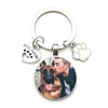 Custom DIY Dog Photo Keychain I Love Dog Glass Crystal Pendant Mini Heart Keychain Car Key Man and Girl Favorite Gift Souvenir ► Photo 2/5