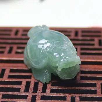 

Natural Emerald Dragon turtle Pendant Necklace Charm Jewellery Fashion Accessories Hand-Carved Man Woman Luck Amulet Gifts