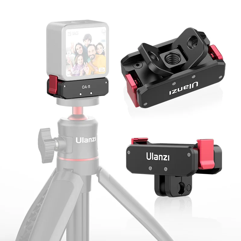 Ulanzi OA-11 Magnetic Power Supply Base Dual Interface Folding for DJI Osmo Action 2 Foldable Mount Adapter |