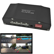 Enregistreur DVR pour aide au stationnement, boîtier de combinaison avec interrupteur vidéo à 4 voies, 360 degrés, Support L/R/caméra avant/arrière