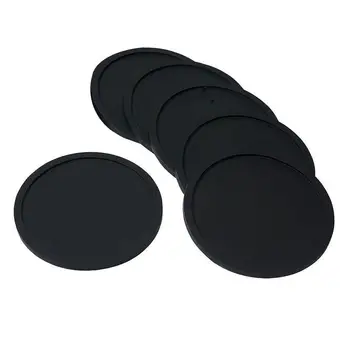 

New Simple Modern 6Pcs Silicone Coaster Thick Cup Mug Glass Bottle Placemats Nonslip Table Mat Dishwasher Safe Pad