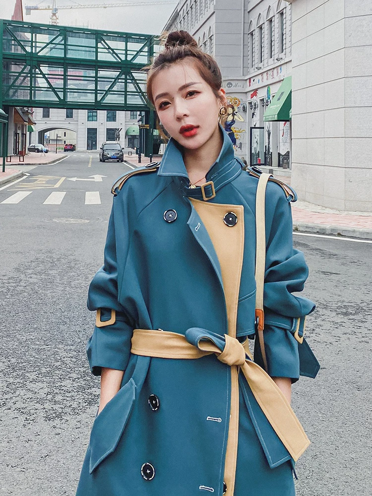 2020 New Spring And Autumn Long Women Trench Coat