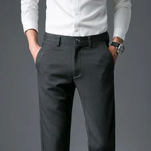 Мужские повседневные брюки осень и зима новые свободные повседневные деловые Брюки молодых людей модная трендовая мужская одежда
